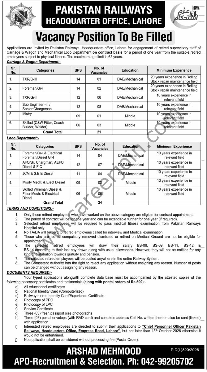 Pakistan Railways Jobs 27 September 2026 Dawn 1