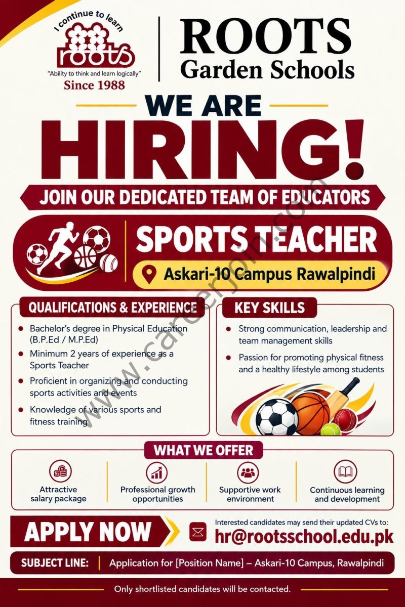 ROOTS Garden Schools Jobs September 2026 2