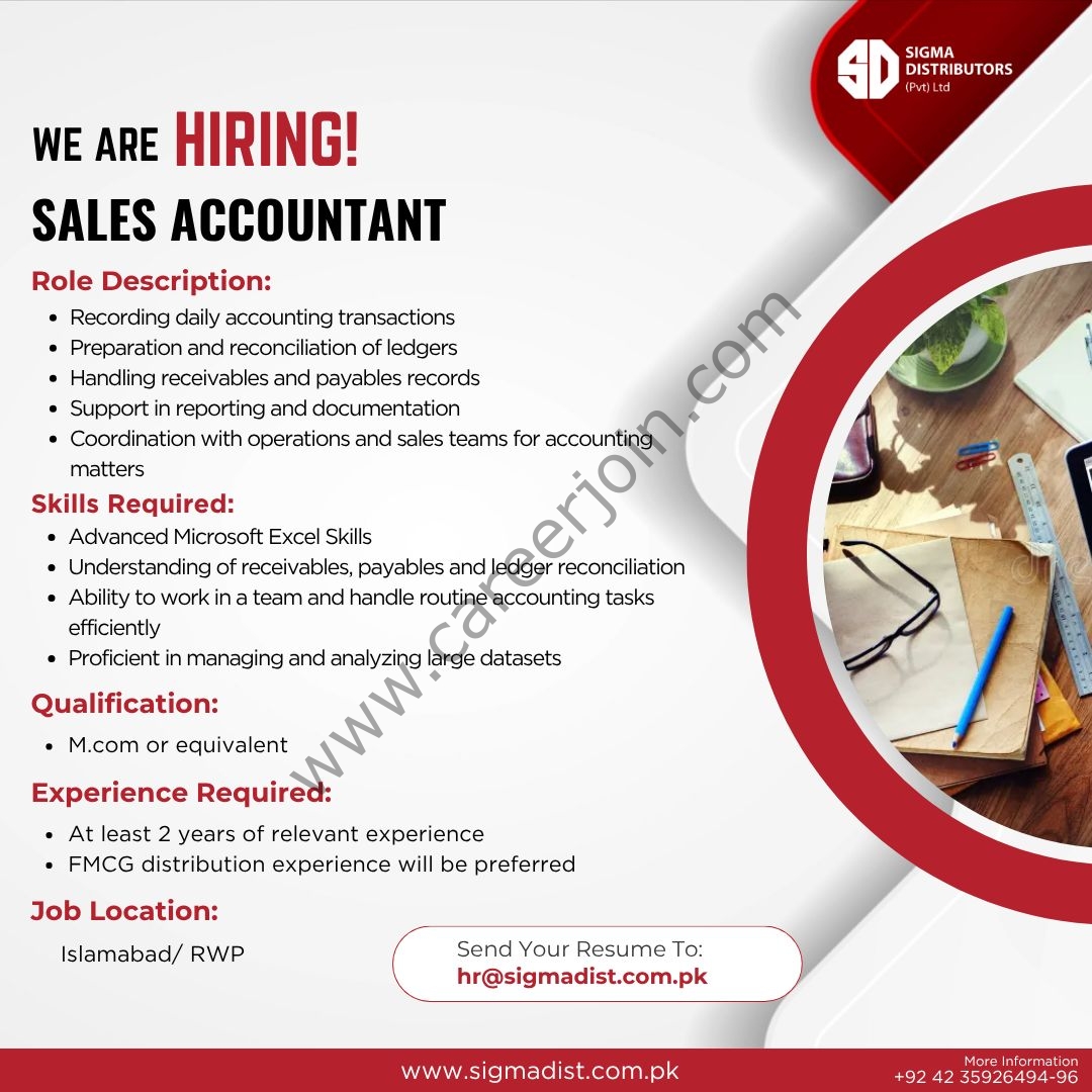 Sigma Distributors Pvt Ltd Jobs September 2026 1