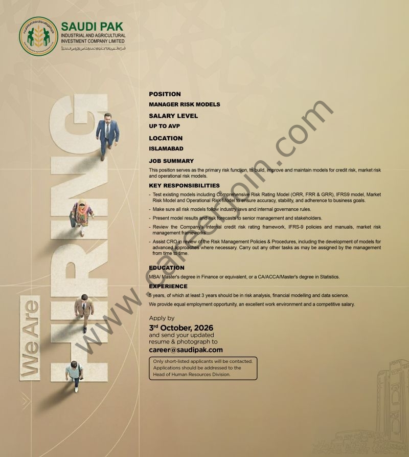 Saudi Pak Investment Company Jobs Risk Modelling & Analytics Professional 1