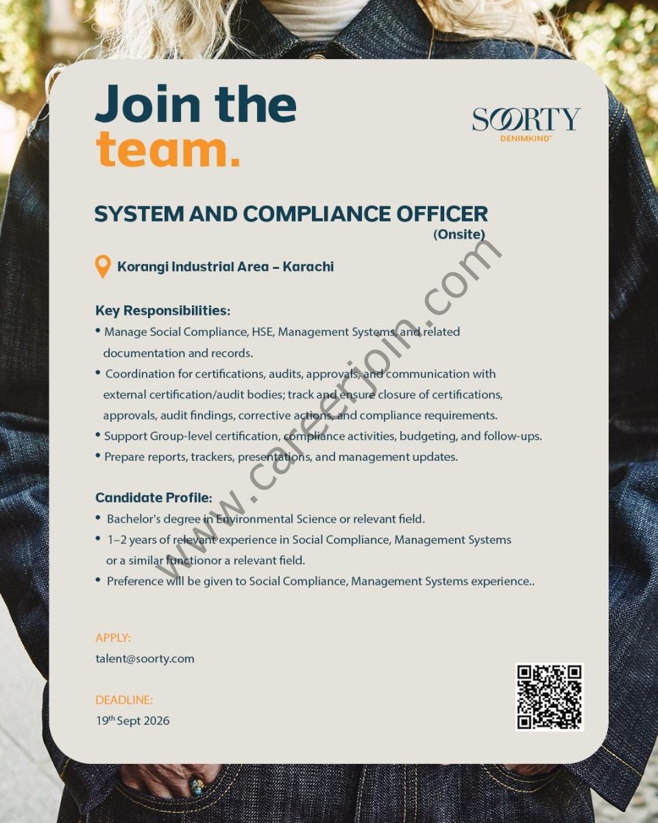 Soorty Enterprises Jobs System & Compliance Officer 1
