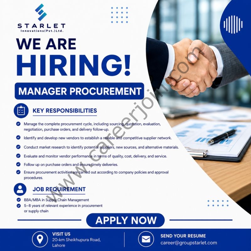 Starlet Innovations Pvt Ltd Jobs September 2026 1