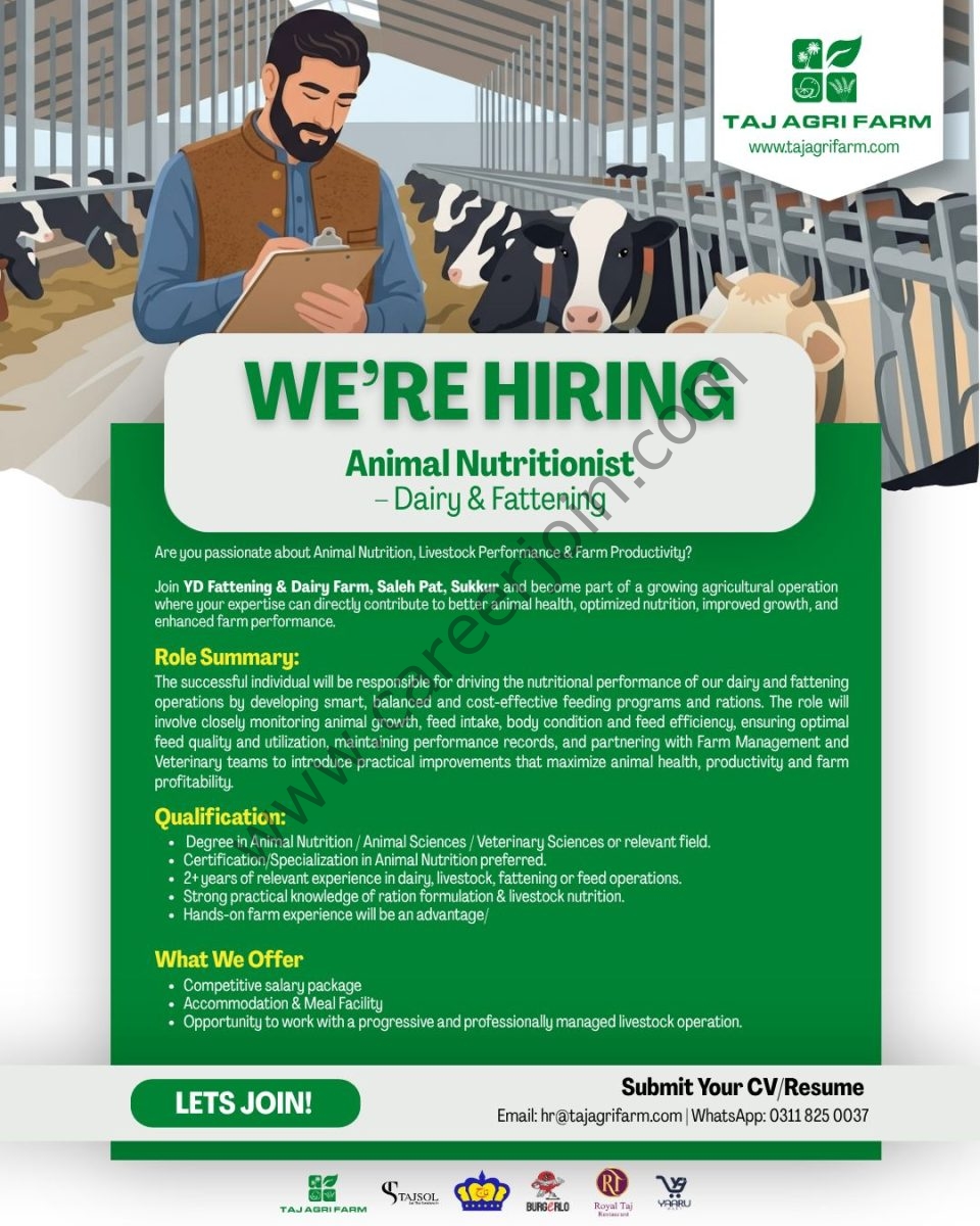 TAJ Agri Farm Jobs September 2026 2