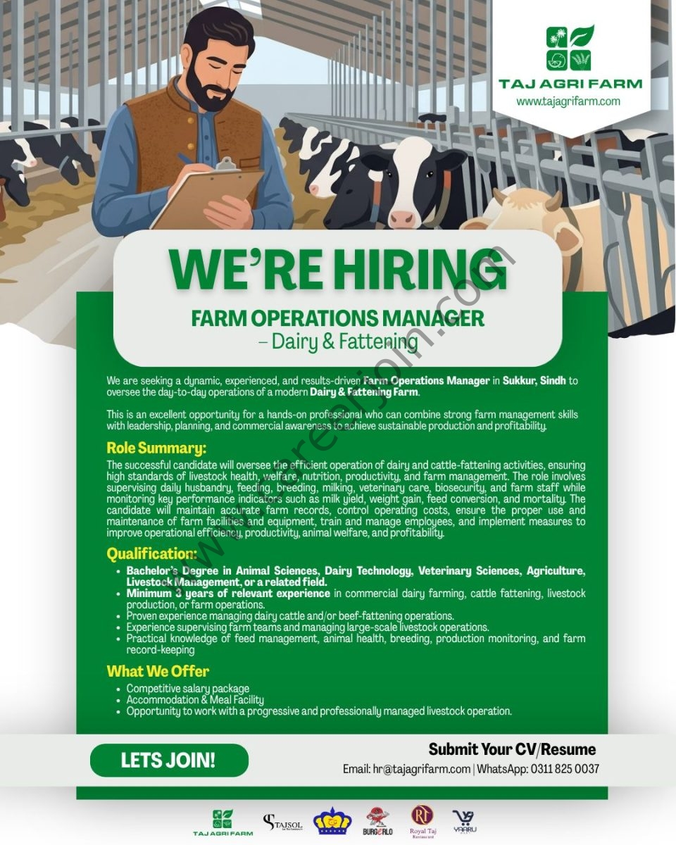 TAJ Agri Farm Jobs September 2026 1