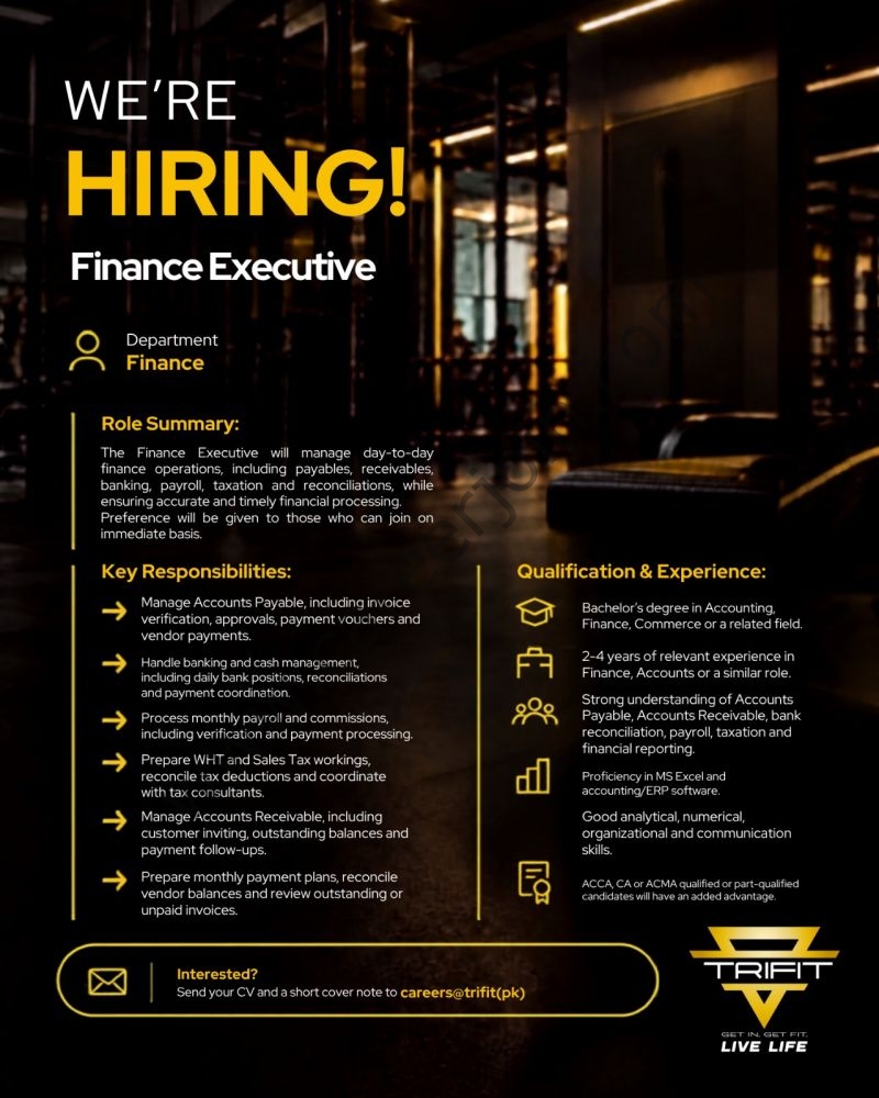 TriFit Jobs Finance Executive 1