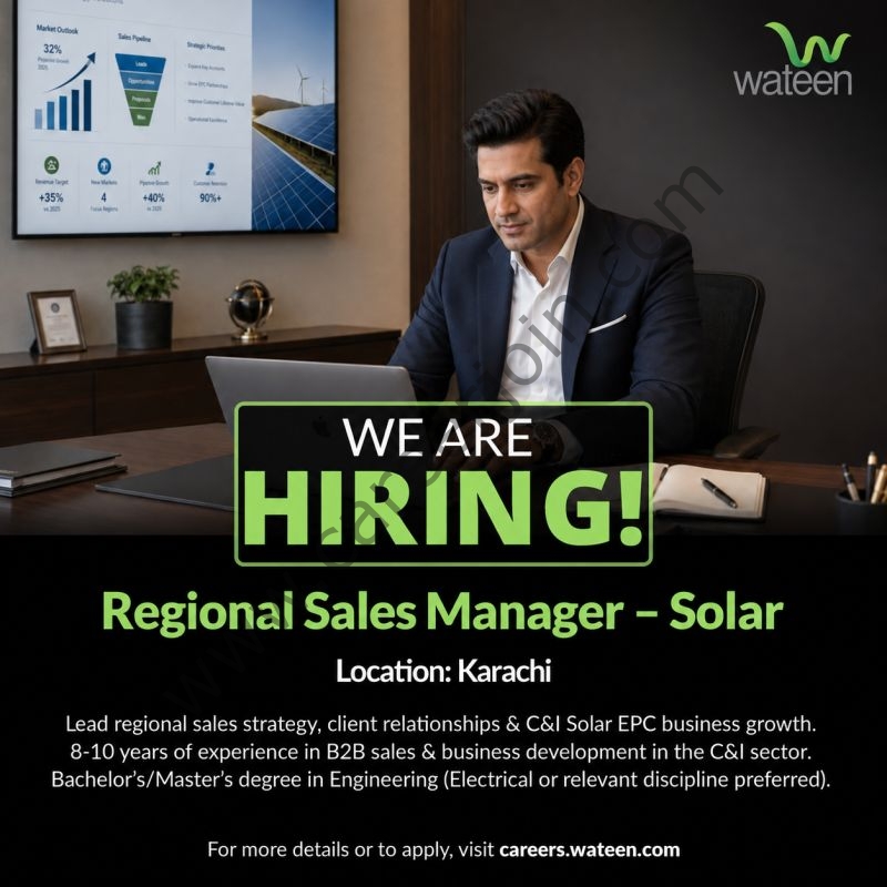 Wateen Telecom Limited Jobs Regional Sales Manager Solar 1