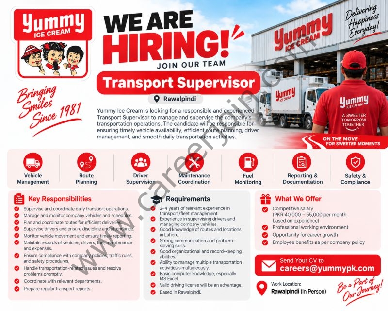 Yummy Milk & Food Products (PVT) LTD Jobs September 2026 2