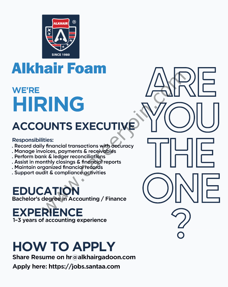 Alkhair Foam Jobs Account Executive 1