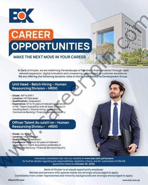 Bank of Khyber BoK Jobs 18 October 2026 1