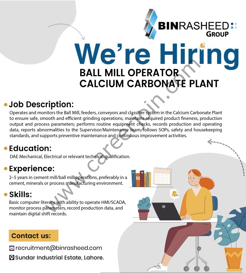 Bin Rasheed Group Jobs Ball Mill Operator 1