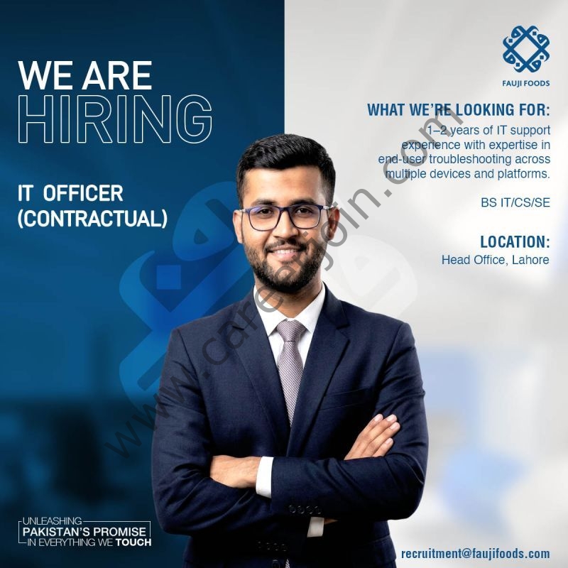 Fauji Foods Limited Jobs IT Officer 1