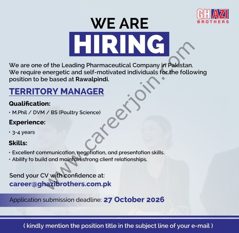 Ghazi Brothers Jobs Territory Manager 1