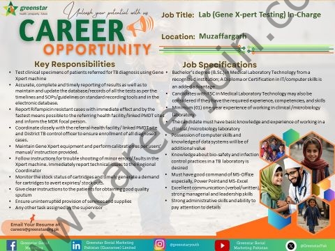 Greenstar Social Marketing Pakistan Jobs October 2026 2