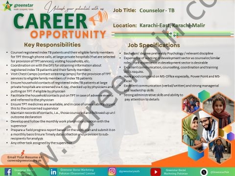 Greenstar Social Marketing Pakistan Jobs October 2026 5