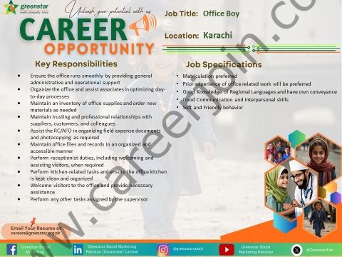 Greenstar Social Marketing Pakistan Jobs October 2026 6