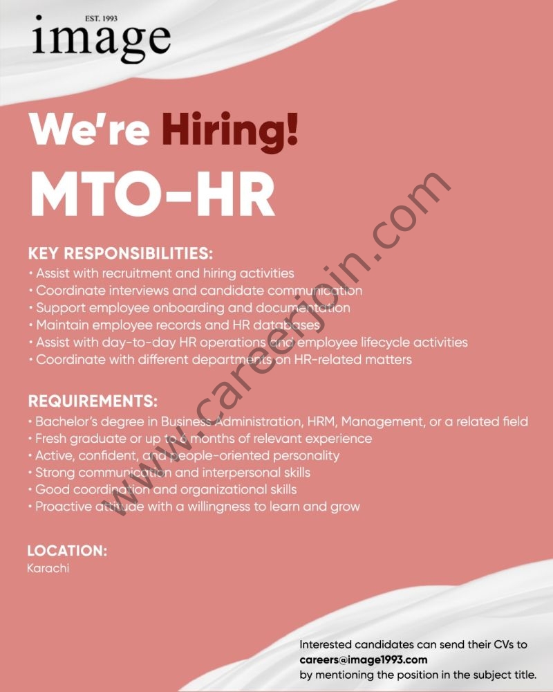 Image Pakistan Limited Jobs MTO HR  1