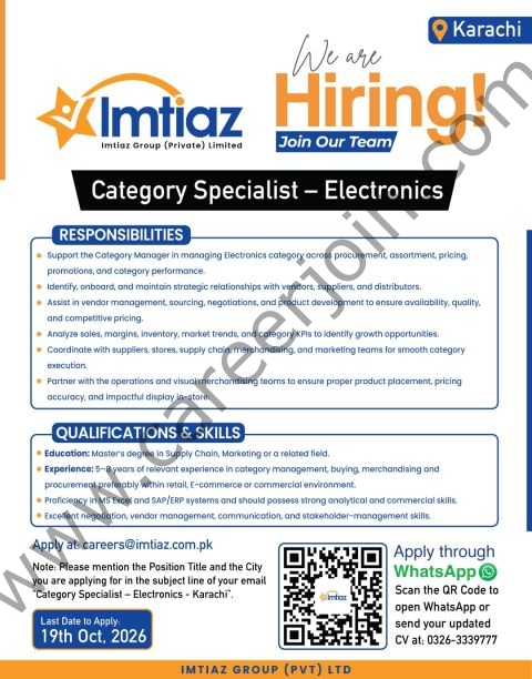 Imtiaz Group Jobs 08 October 2026 03 1