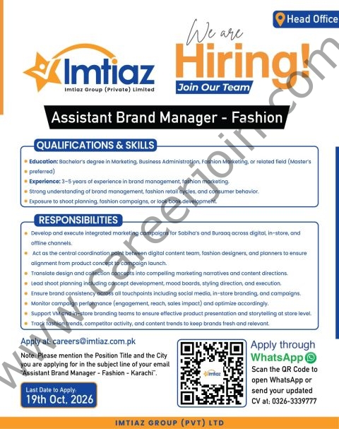 Imtiaz Group Jobs 08 October 2026 04 1