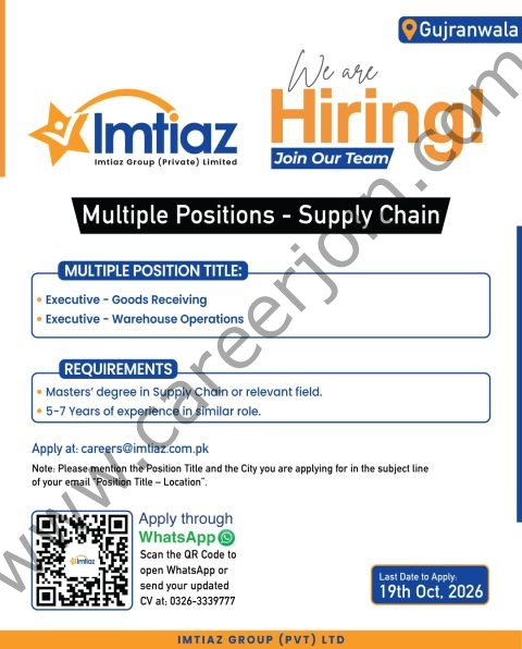 Imtiaz Group Jobs 08 October 2026 06 1