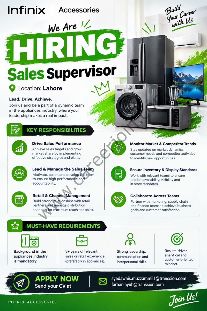 Infinix Accessories Jobs Sales Supervisor 1
