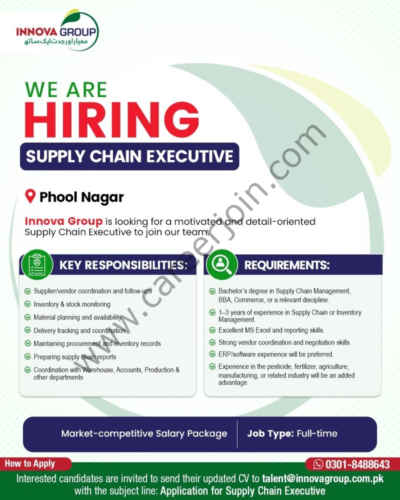 Innova Group Jobs Supply Chain Executive 1