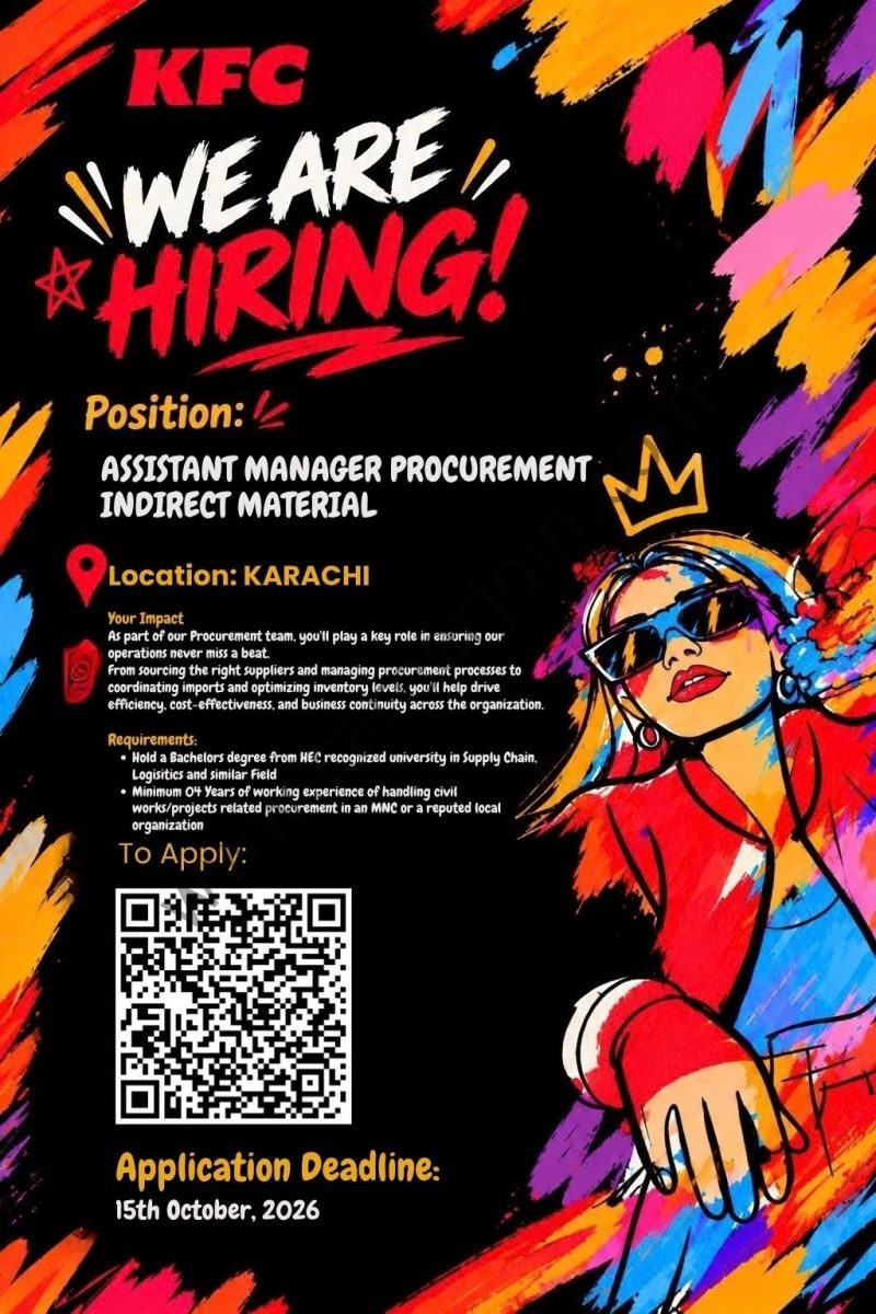 KFC Pakistan Jobs Assistant Manager Procurement 1