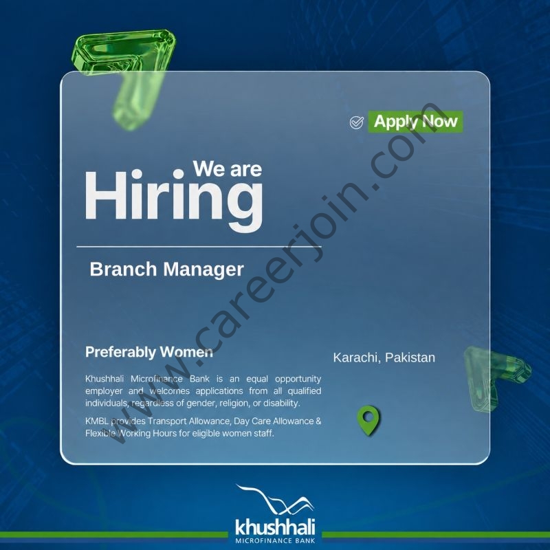 Khushhali Microfinance Bank Jobs Branch Manager 1