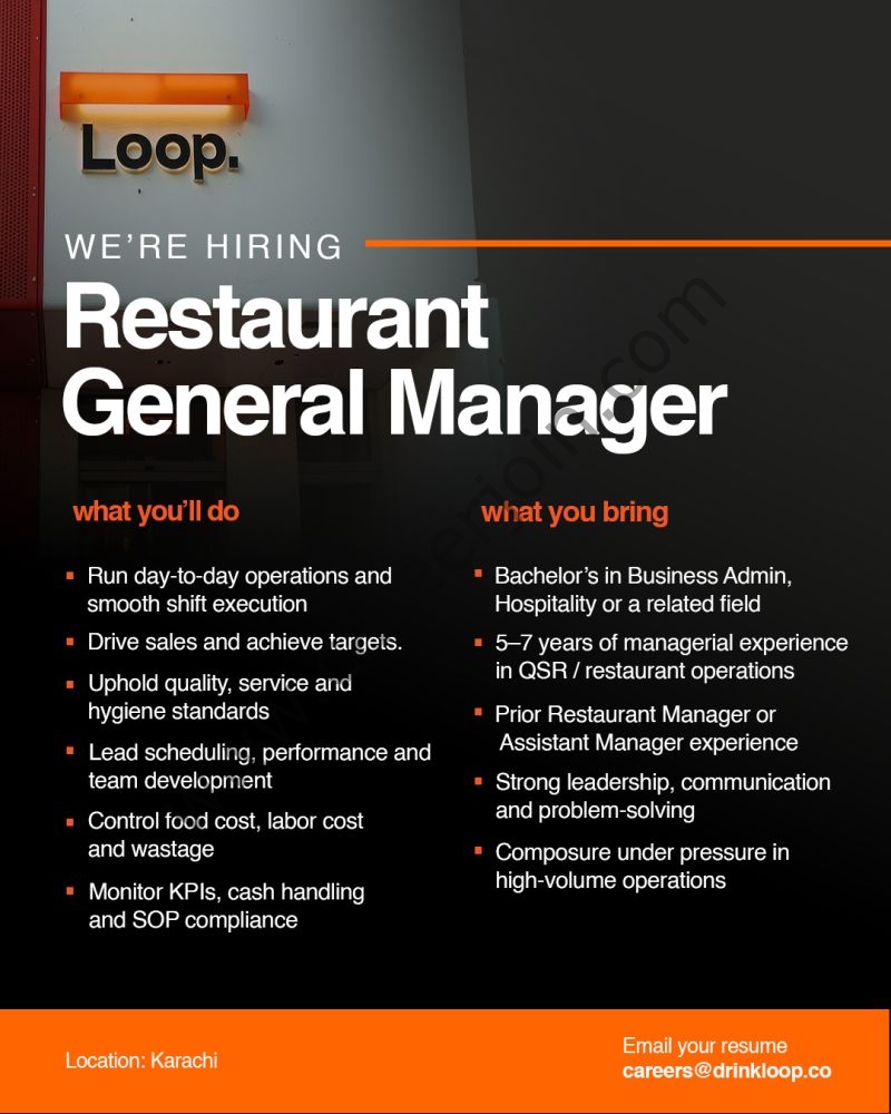 LOOP Jobs Restaurant General Manager 1
