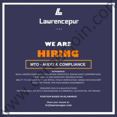 Lawrencepur Pakistan Jobs October 2026 1