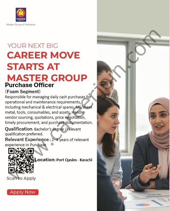 Master Group of Industries Jobs Purchase Officer 1
