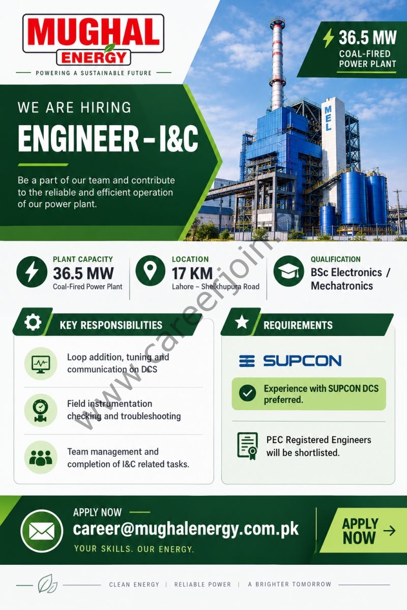 Mughal Energy Limited Jobs Engineer Instrumentation & Control (I & C) 1