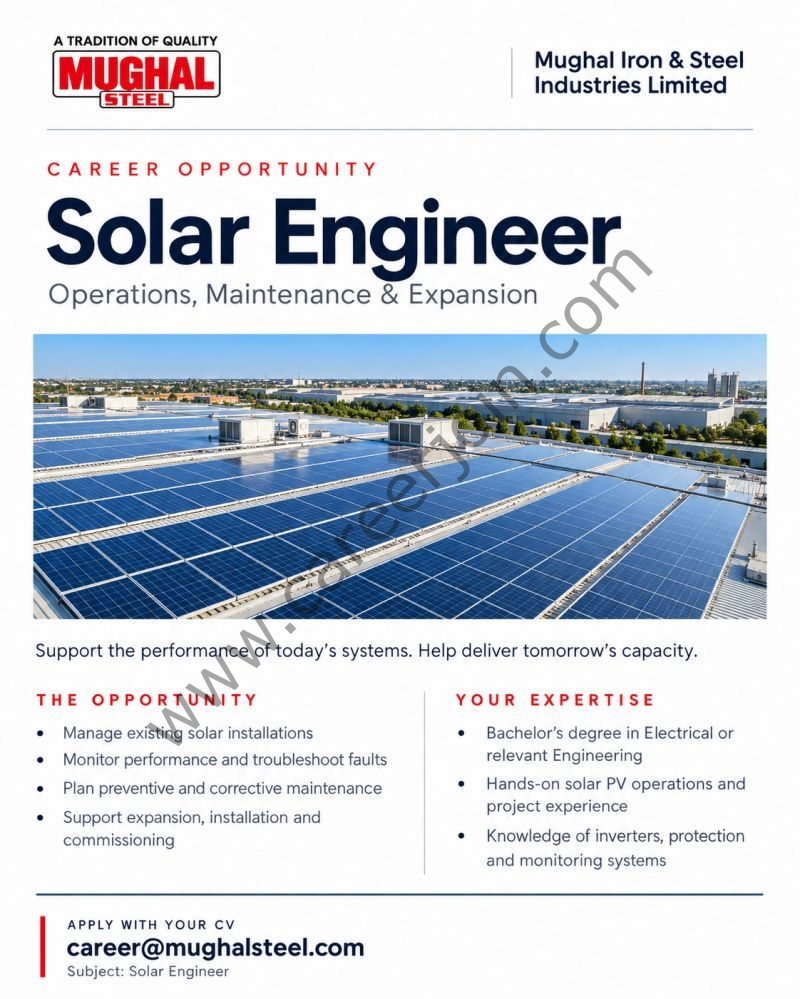 Mughal Steel Jobs Solar Engineer 1