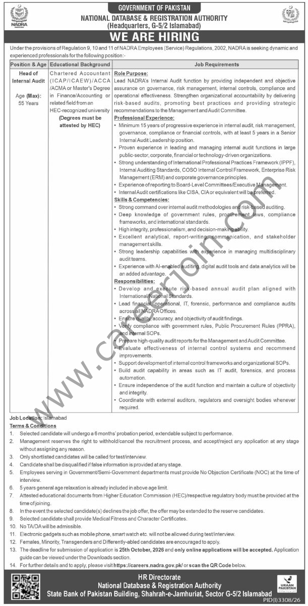 NADRA Jobs 11 October 2026 Dawn 01 1