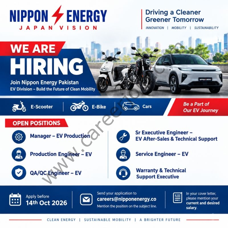 Nippon Energy Pakistan Jobs October 2026 1