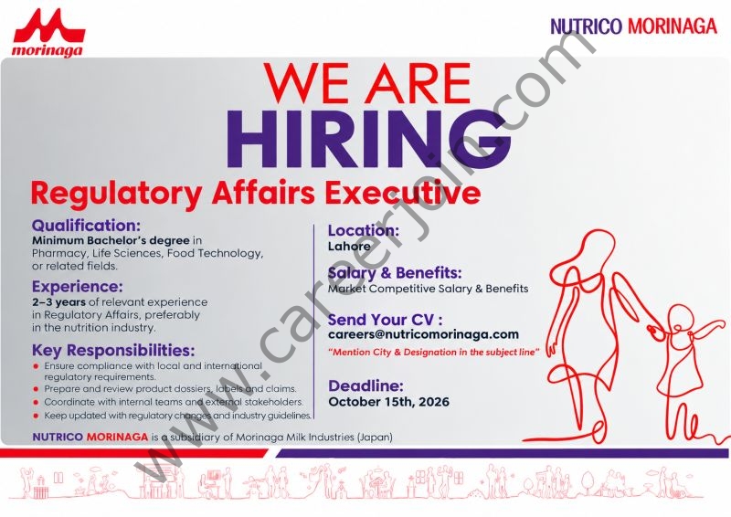 NutriCo Morinaga Jobs Regulatory Affairs Executive 1