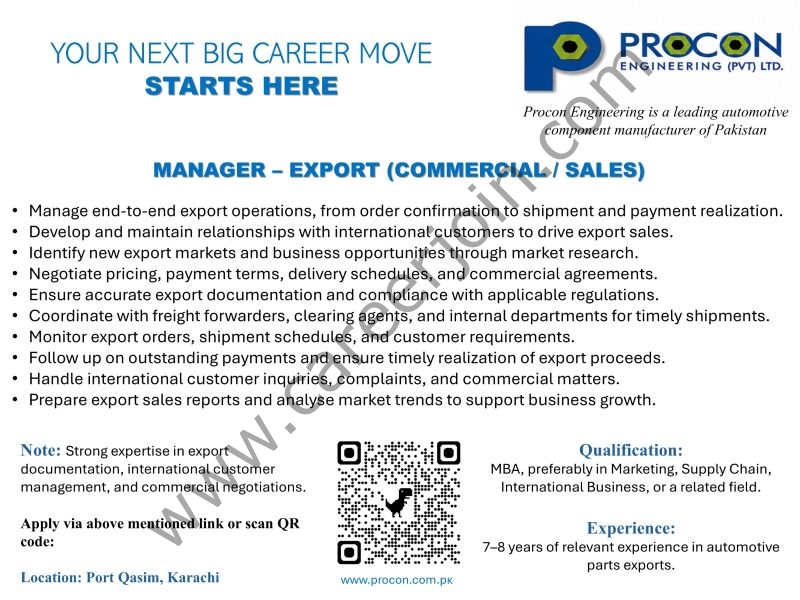 Procon Engineering Pvt Ltd Jobs October 2026 2