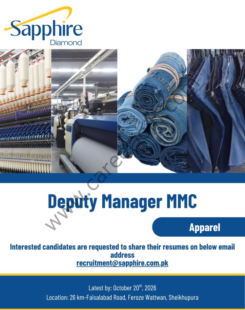 Sapphire Diamond Jobs Deputy Manager MMC 1