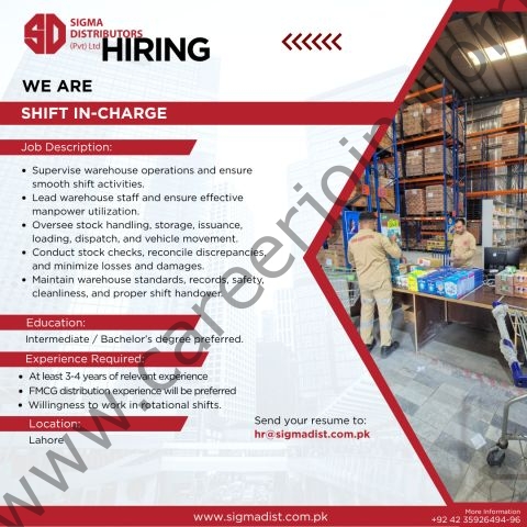 Sigma Distributors Pvt Ltd Jobs October 2026 1