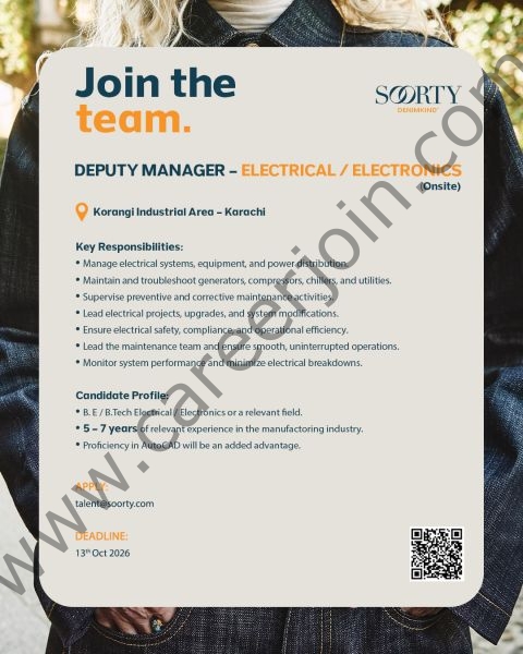 Soorty Enterprises Jobs October 2026 1