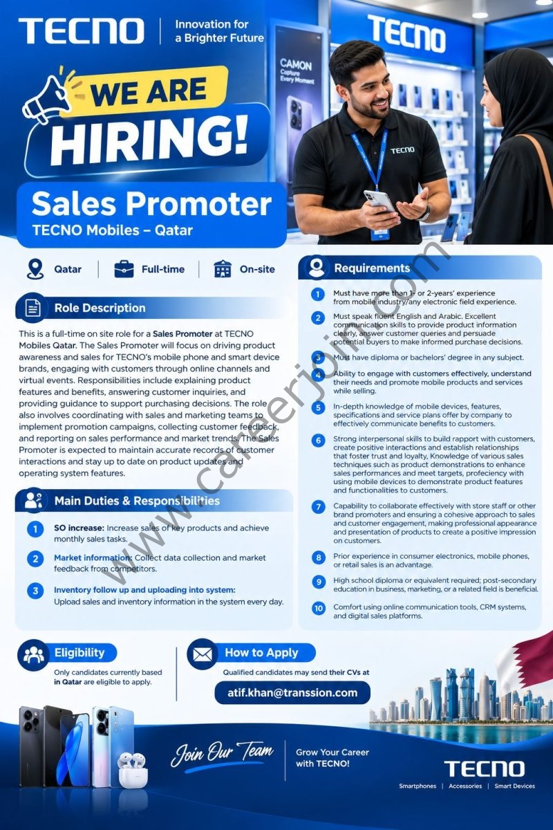 TECNO Mobiles Jobs Sales Promoters 1