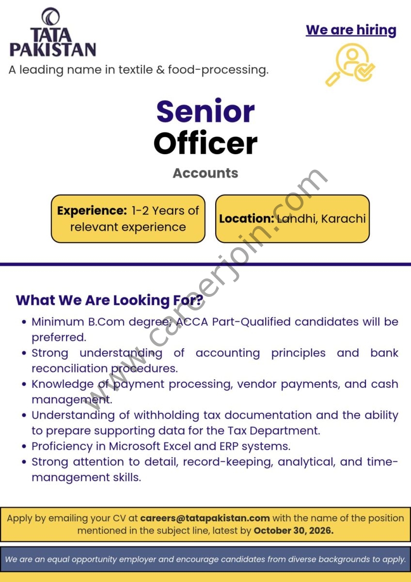 Tata Pakistan Jobs October 2026 1