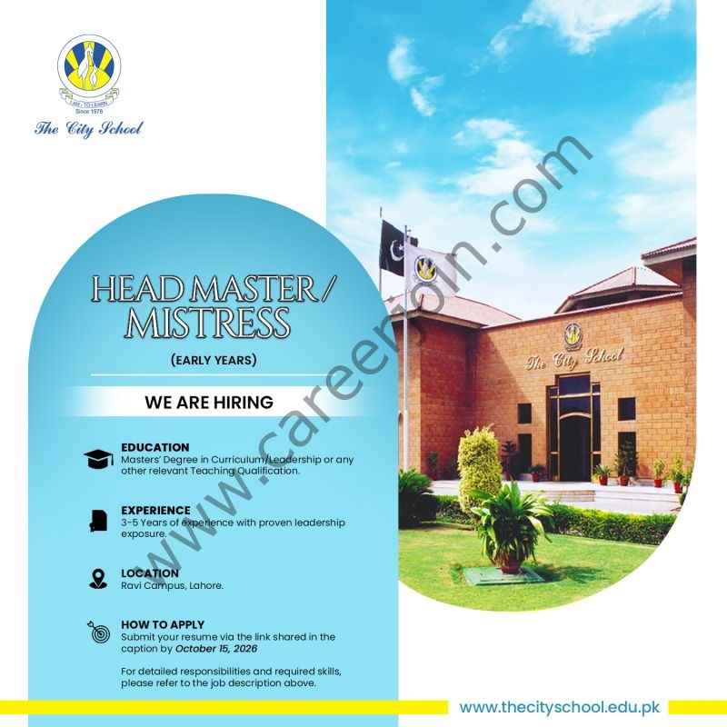 The City School Jobs 01 October 2026 03 1