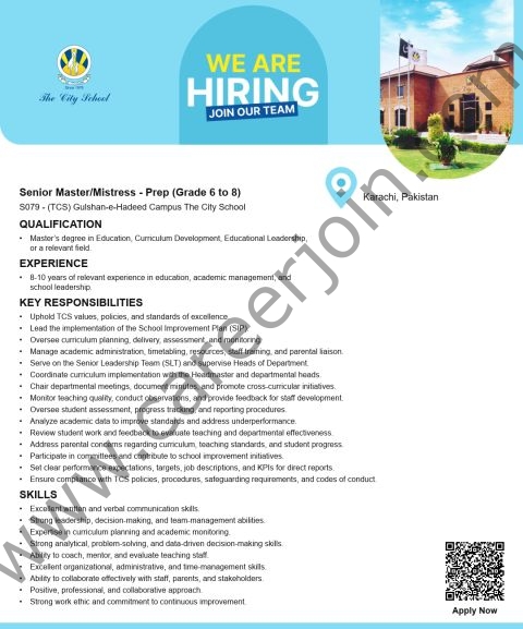 The City School Jobs 22 October 2026 01 1