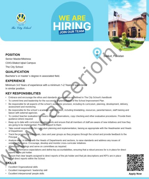 The City School Jobs 22 October 2026 03 1