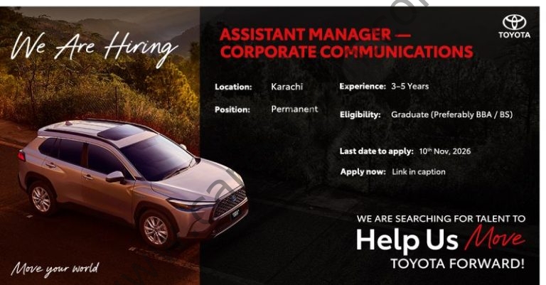 Toyota Indus Motor Co Ltd Jobs October 2026