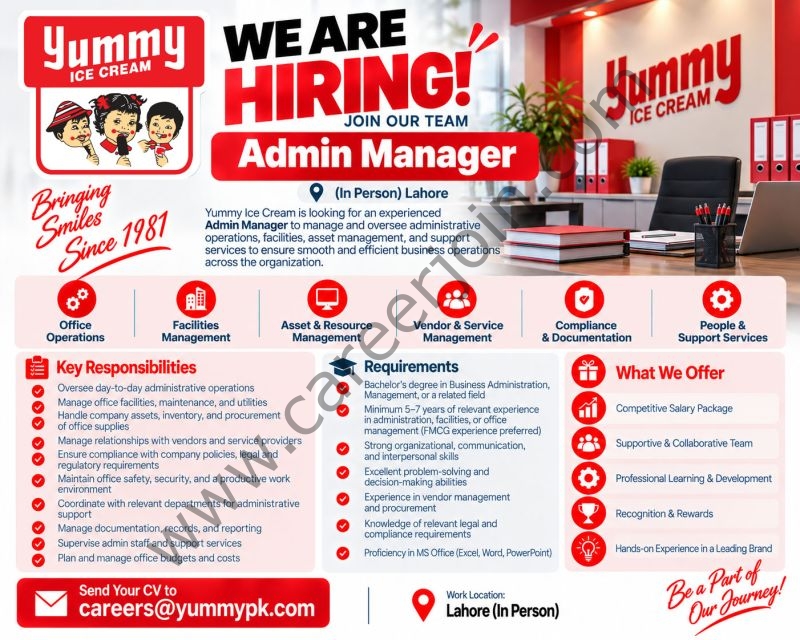 Yummy Ice Cream Jobs Admin Manager 1
